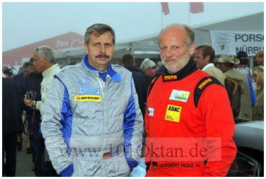 Rainer Bastuck und Norbert Heinz warten am Vorstart